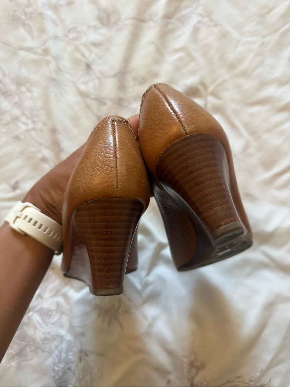 TORY BURCH | Sally 2 Leather Peep Toe Wedge Heels | 6.5